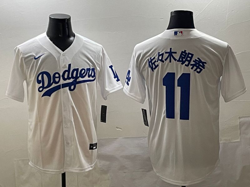 Men Los Angeles Dodgers 11 R.Sasaki White Game Nike 2025 MLB Jersey style 425